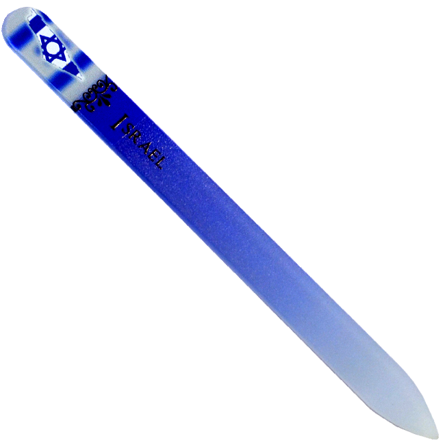 Israel Map Crystal Glass Nail File